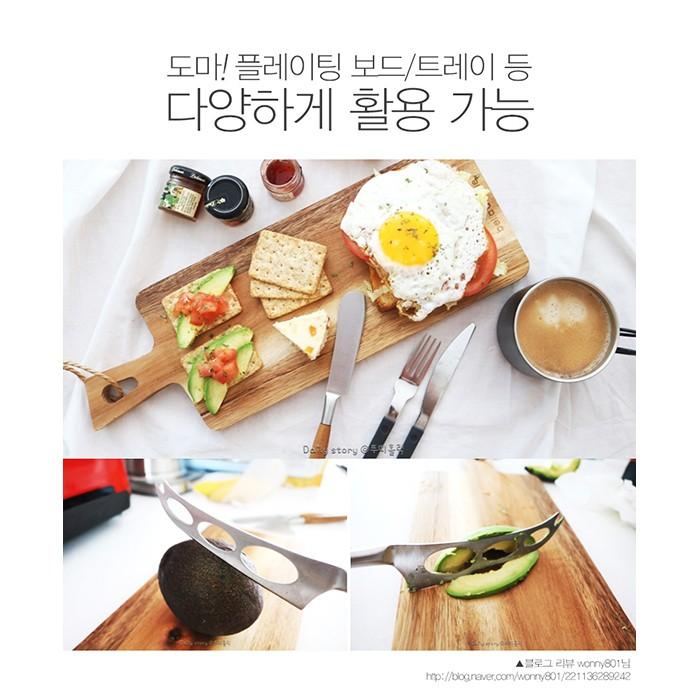BELLA CUISINE Talenan + 3 Pisau - Cheese Cutting Board with 3 Knives