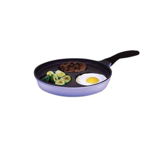 BELLA CUISINE 3 Holes Egg Frying Pan Panci Penggorengan Telur 3 Lubang - Ungu