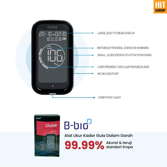B-BIO Paket Lengkap Alat Tes Gula Darah Akurasi 99% isi 50 pcs