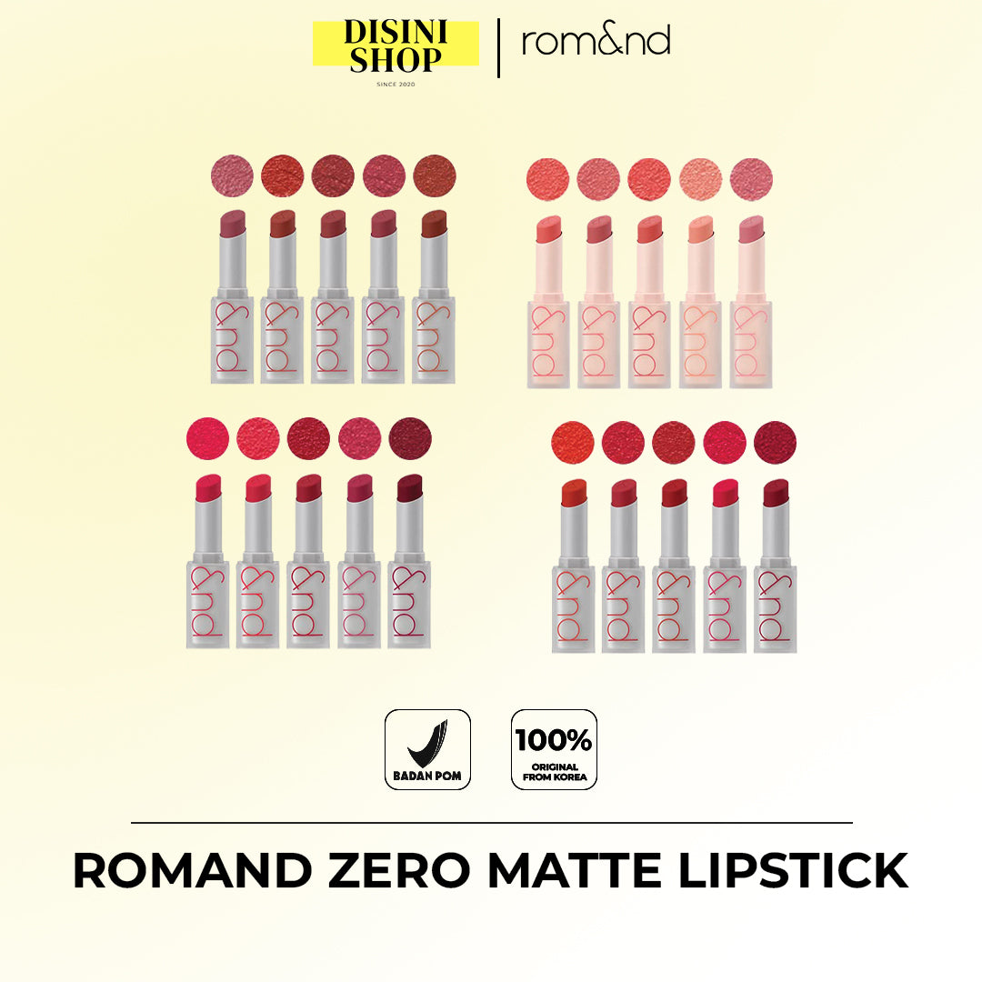 ROMAND Zero Matte Lipstick (20 Colors)