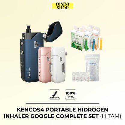 KENCOS4 Portable Hidrogen Inhaler Goggle Complete Set - Hitam