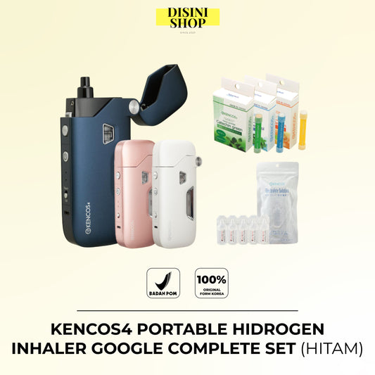 KENCOS4 Portable Hidrogen Inhaler Goggle Complete Set - Hitam