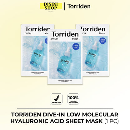 TORRIDEN DIVE-IN Low Molecular Hyaluronic Acid Sheet Mask (1pcs)