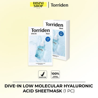 TORRIDEN DIVE-IN Low Molecular Hyaluronic Acid Sheet Mask Pack (10pcs)