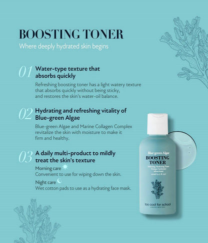 TOO COOL FOR SCHOOL Blue Green Algae Boosting Toner (150ml)