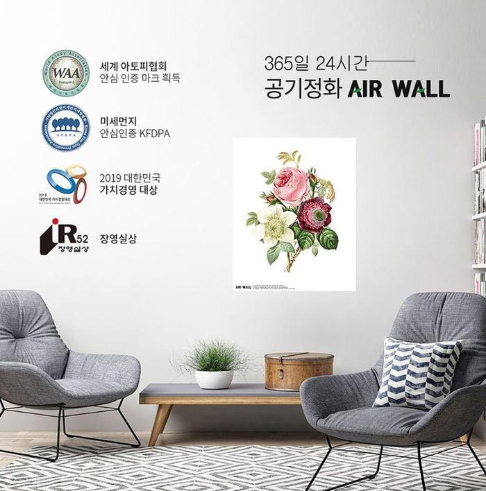AIRTEC AIR WALL - AIR PURIFICATION POSTER STICKER - Botanical B