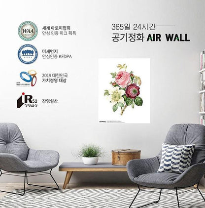 AIRTEC AIR WALL - AIR PURIFICATION POSTER STICKER - Botanical B