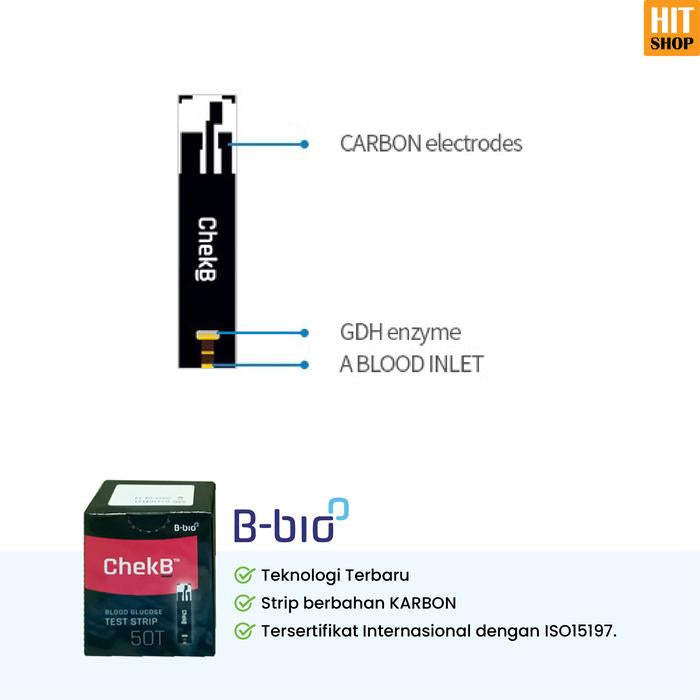 B-BIO Paket Lengkap Alat Tes Gula Darah Akurasi 99% isi 50 pcs