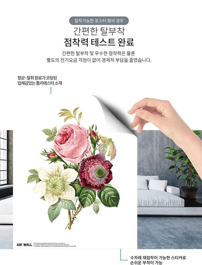 AIRTEC AIR WALL - AIR PURIFICATION POSTER STICKER - Botanical B