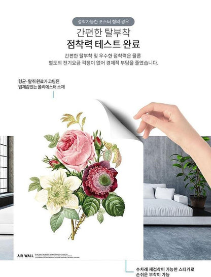 AIRTEC AIR WALL - AIR PURIFICATION POSTER STICKER - Botanical B