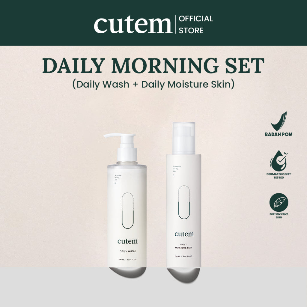 CUTEM Daily Morning Set (Daily Wash + Daily Moisture Skin)