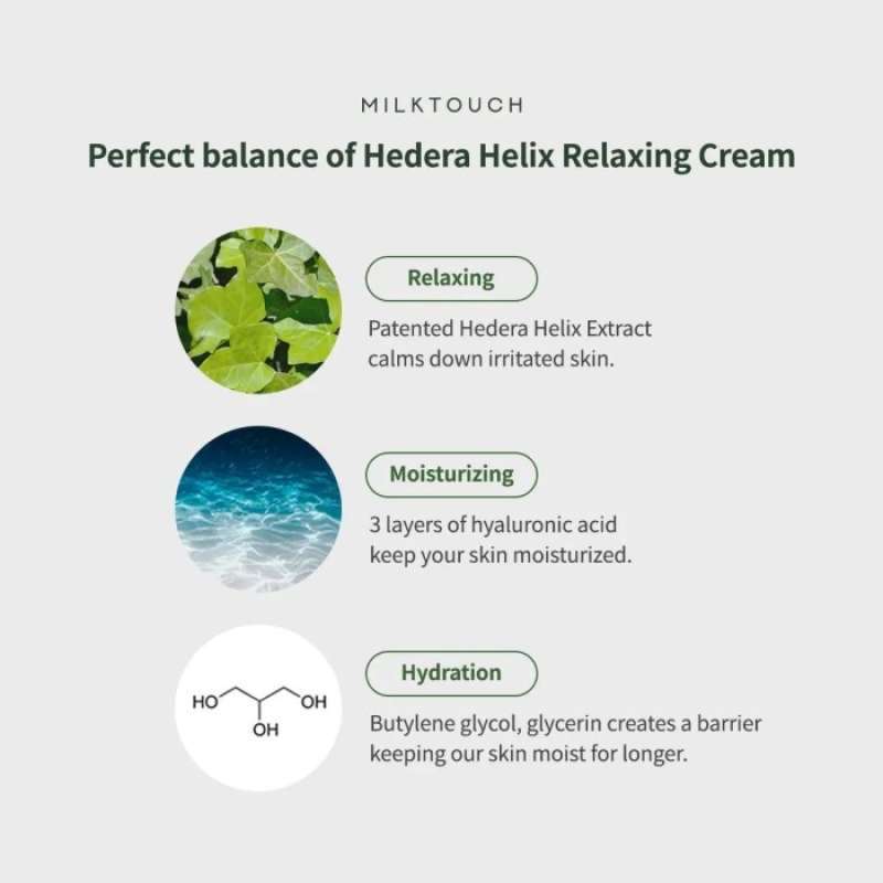 OLIVE INTERNATIONAL INC MILK TOUCH Hedera Helix Relaxing Cream