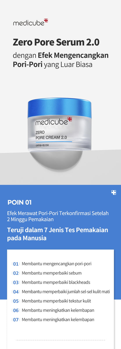 MEDICUBE Zero Pore Cream 2.0 (50ml)