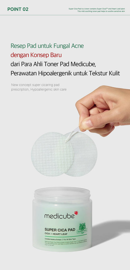 MEDICUBE Super Cica Toner Pad Isi 70Pads (150ml)