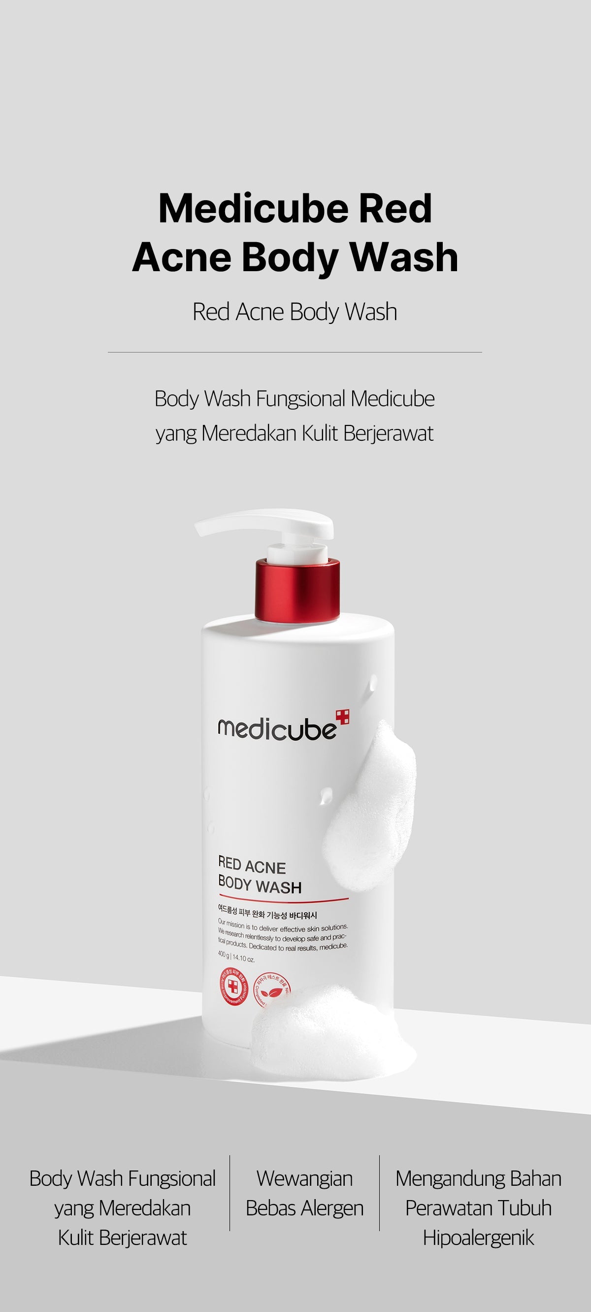 MEDICUBE Red Acne Body Wash (400ml)
