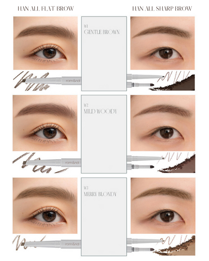 ROMAND Han All Flat Eyebrow (6 Colors)