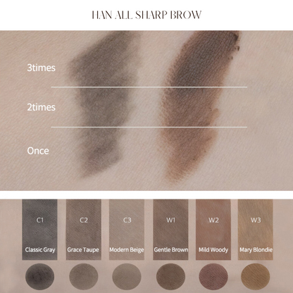 ROMAND Han All Sharp Eye Brows (6 Colors)