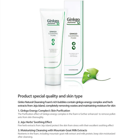 CHARMZONE Ginkgo Natural Cleansing Foam (180ml)