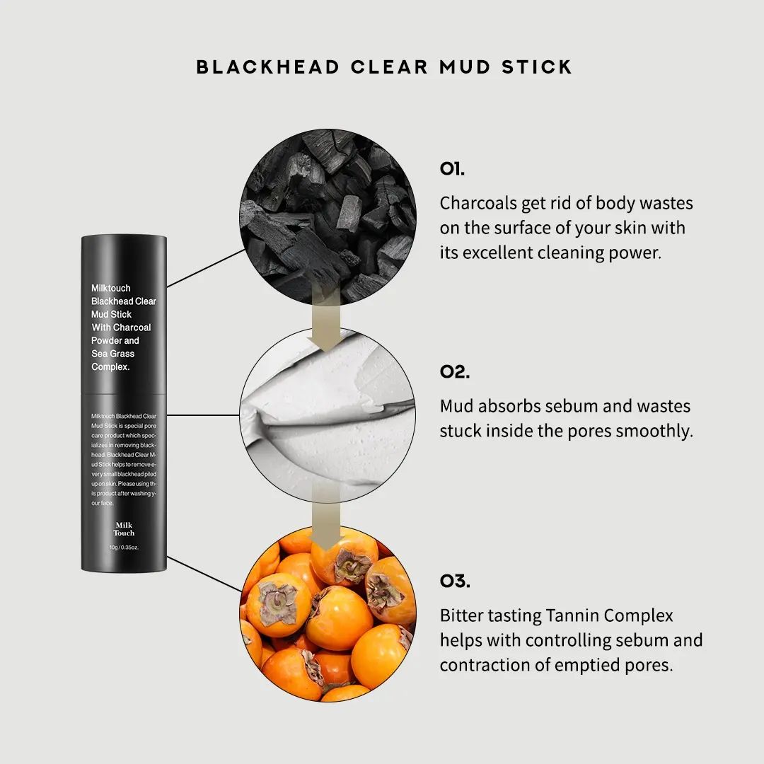 MILK TOUCH Blackhead Clear Mud Stick (13gr)