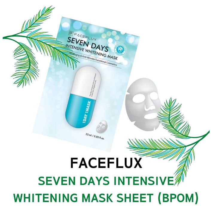 [Stok Baru] New Faceflux - Seven Days Intensive Whitening Mask (1 SHEET) - LVS SHOP